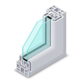 Egyszárnyú ablak 2 rétegű üvegezéssel - 50x50 cm