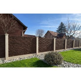 Kőhatású betonkerítés-elem - 2 m